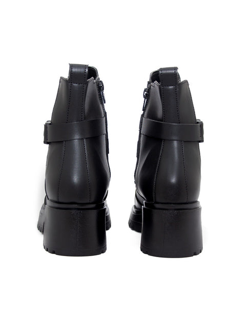 Botín Negro Combat Broche Hebilla 5909M